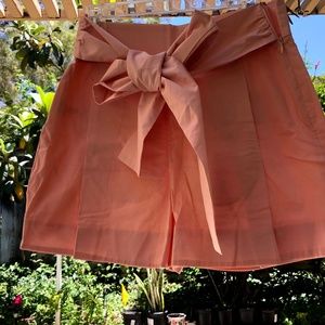J. Crew Barbie Pink Poplin Tie Waist Shorts